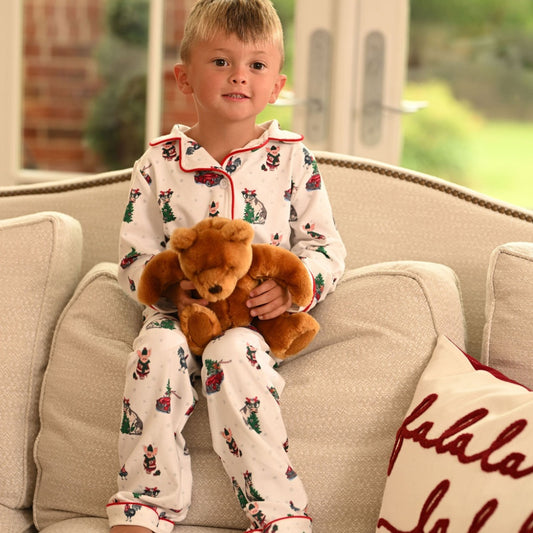 Button Down Pajamas - Christmas On The Farm Holiday Lounge