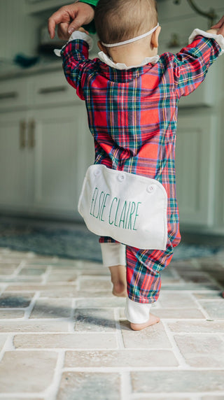 Ruffle Buttflap Pajamas - Tartan Holiday Lounge - Sugar Bee Clothing