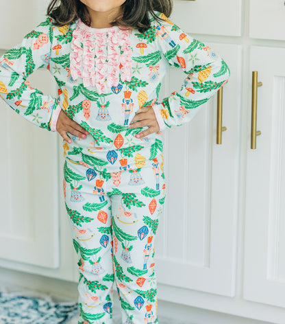 Ruffle Buttflap Pajamas - Nutcracker Holiday Lounge