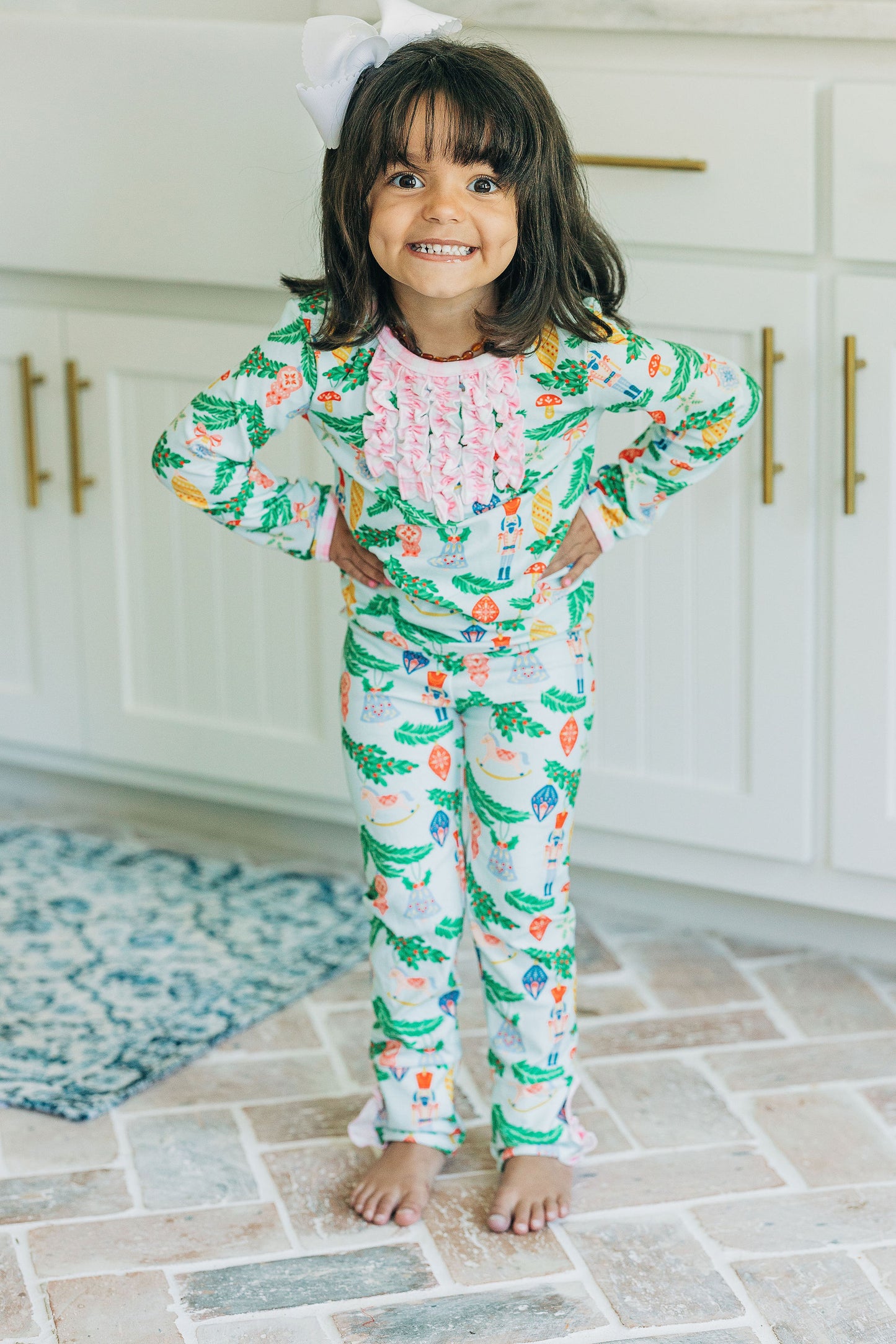 Ruffle Buttflap Pajamas - Nutcracker Holiday Lounge