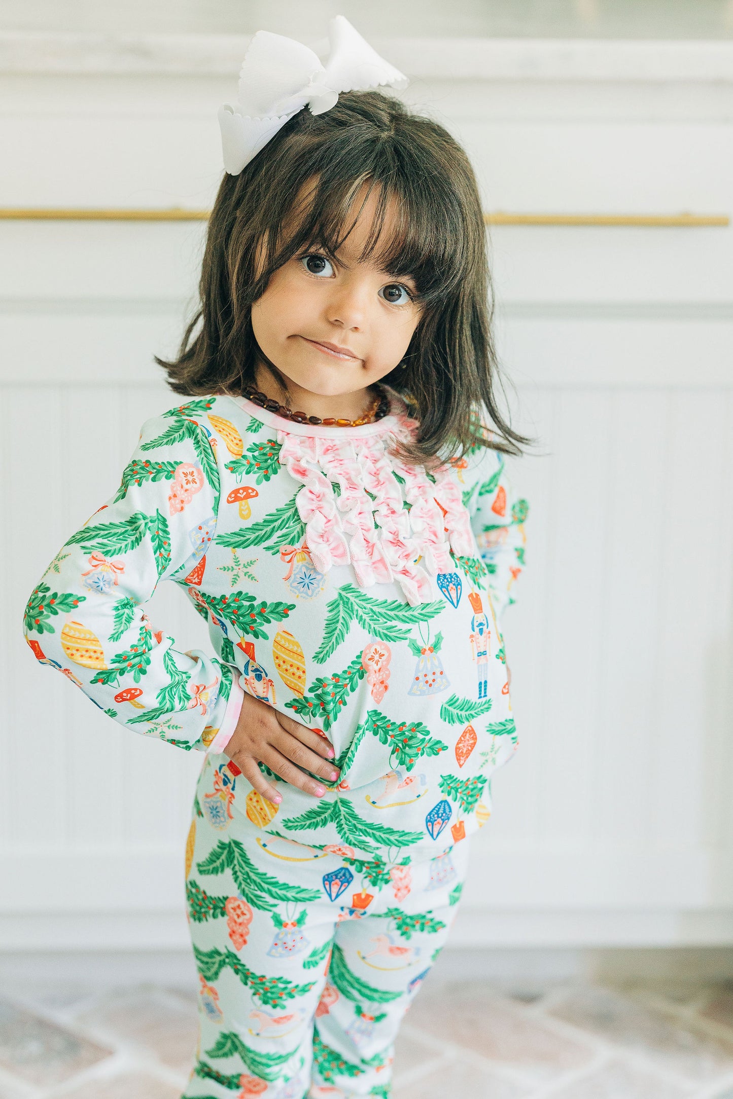 Ruffle Buttflap Pajamas - Nutcracker Holiday Lounge