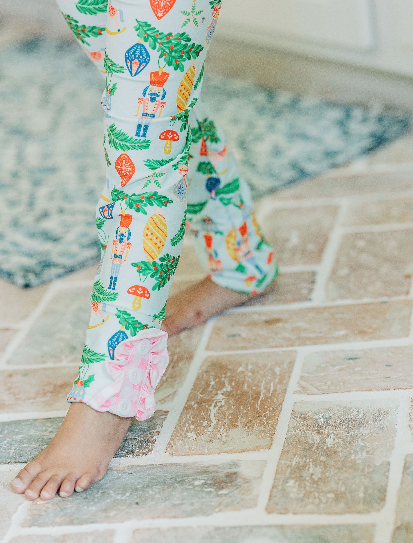 Ruffle Buttflap Pajamas - Nutcracker Holiday Lounge