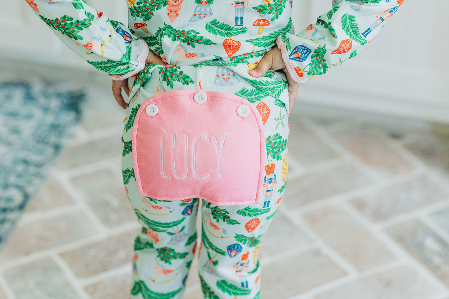 Ruffle Buttflap Pajamas - Nutcracker Holiday Lounge