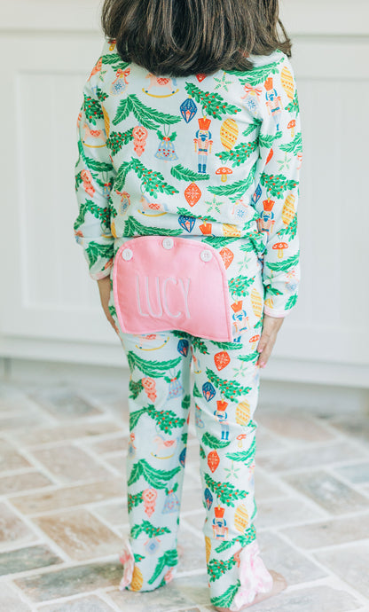 Ruffle Buttflap Pajamas - Nutcracker Holiday Lounge