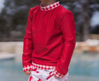 Rashguard - Red Gingham - Sugar Bee Clothing