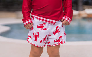 Rashguard - Red Gingham - Sugar Bee Clothing