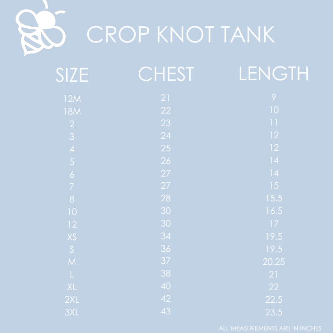 Crop Knot Tank - French Blue