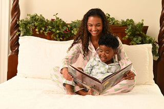 Button Down Pajamas - Blue Christmas Tree Holiday Lounge - Sugar Bee Clothing