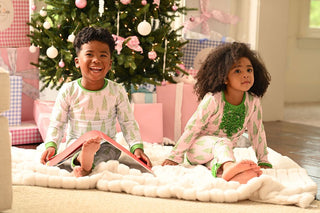 Buttflap Pajamas - Blue Christmas Tree Holiday Lounge - Sugar Bee Clothing