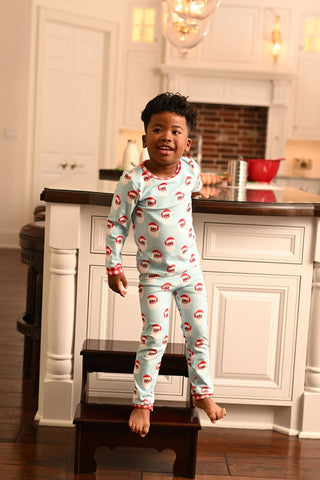 Buttflap Pajamas - Vintage Black Santa Holiday Lounge - Sugar Bee Clothing