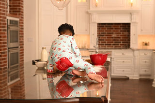 Buttflap Pajamas - Vintage Black Santa Holiday Lounge - Sugar Bee Clothing