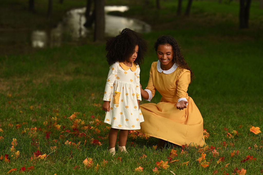 Mabel Peter Pan Dress - Amber