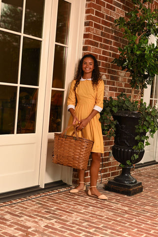 Mabel Peter Pan Dress - Amber - Sugar Bee Clothing