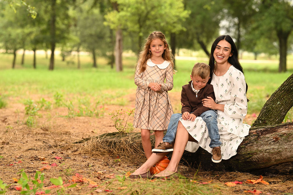 Claire Twirl Dress - Fall Plaid