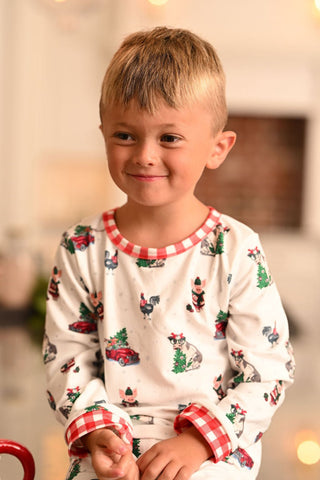 Buttflap Pajamas - Christmas On The Farm Holiday Lounge - Sugar Bee Clothing