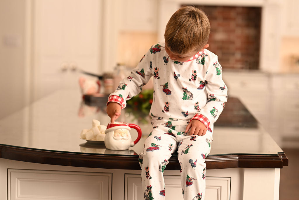 Buttflap Pajamas - Christmas On The Farm Holiday Lounge