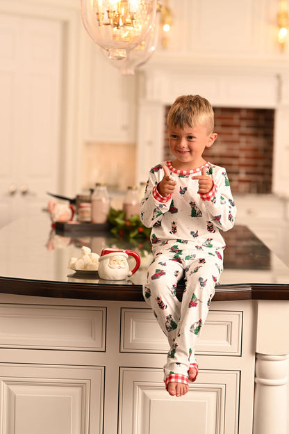 Buttflap Pajamas - Christmas On The Farm Holiday Lounge