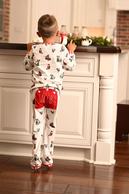 Buttflap Pajamas - Christmas On The Farm Holiday Lounge