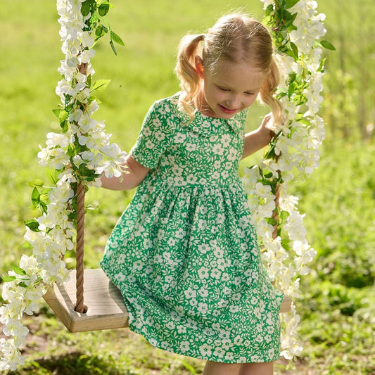 Twirl Dress - Emerald Ditsy Floral