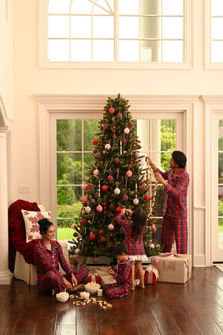 Button Down Pajamas - Tartan Holiday Lounge - Sugar Bee Clothing