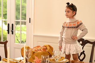 Annie Ruffle Skort - Cafe au Lait Gingham - Sugar Bee Clothing