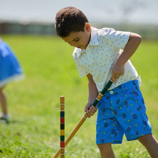 Golf Shorts - French Blue Tennis - Sugar Bee Clothing