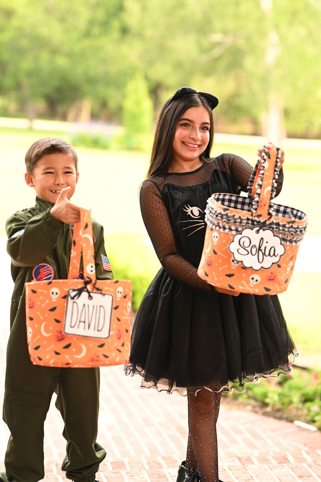 Halloween Basket - Orange Ruffle