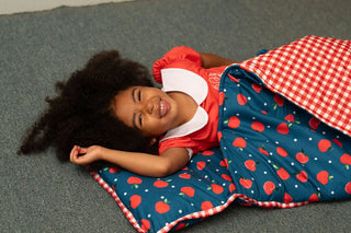 Nap Mat - Apples on Navy - Sugar Bee Clothing