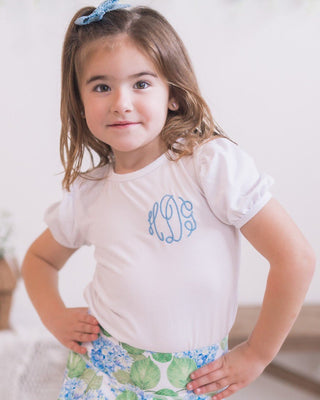 Amelia Puff Sleeve Tee - White - Sugar Bee Clothing