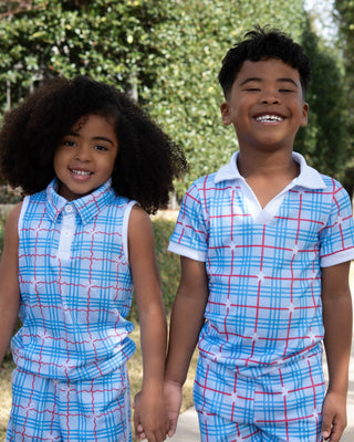 Janis Sleeveless Polo Set - All - American Bow - Sugar Bee Clothing