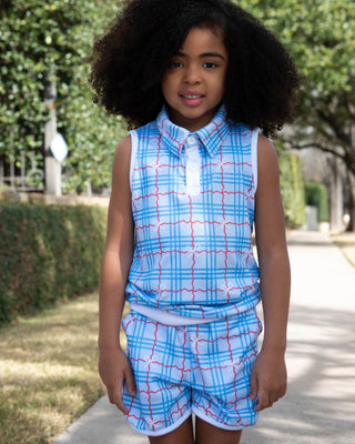 Janis Sleeveless Polo Set - All - American Bow - Sugar Bee Clothing
