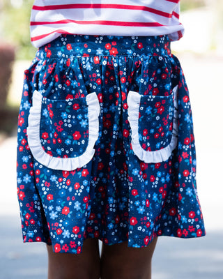 Loretta Ruffle Pocket Skort - Freedom Fields - Sugar Bee Clothing