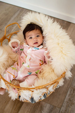 One - Piece Ruffle Buttflap Pajamas - Girls Fishing - Sugar Bee Clothing