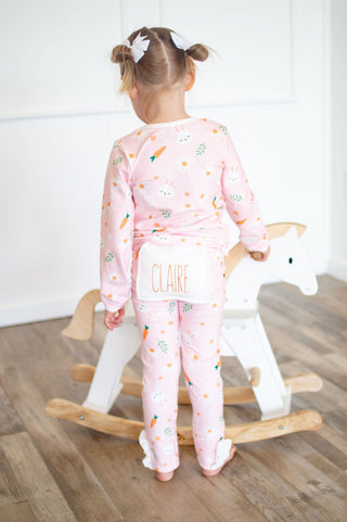 Ruffle Buttflap Pajamas - Easter Bunny Girl - Sugar Bee Clothing