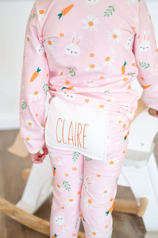 Ruffle Buttflap Pajamas - Easter Bunny Girl - Sugar Bee Clothing