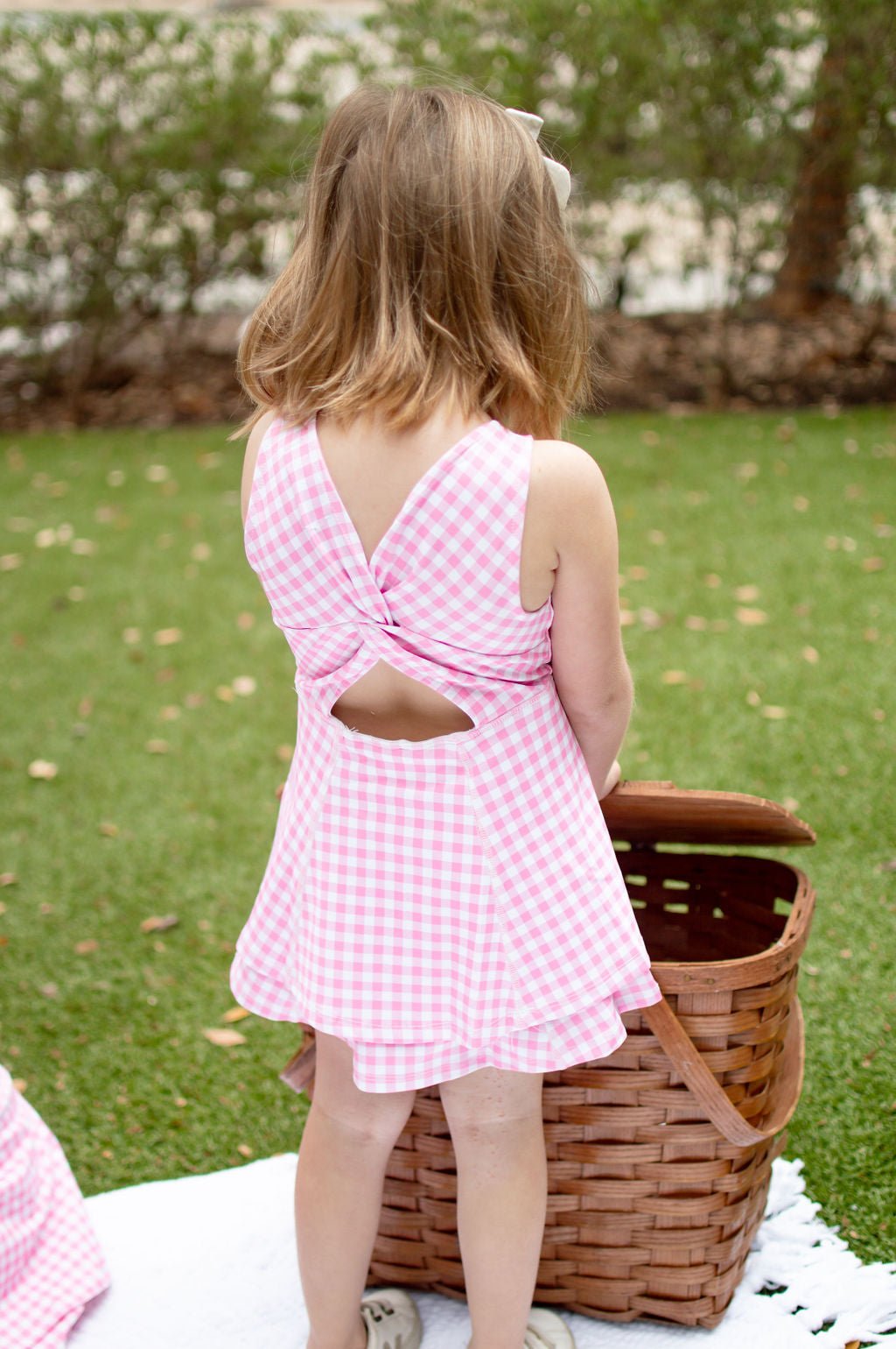 pink gingham tennis dress Ruffle Tennis Dress