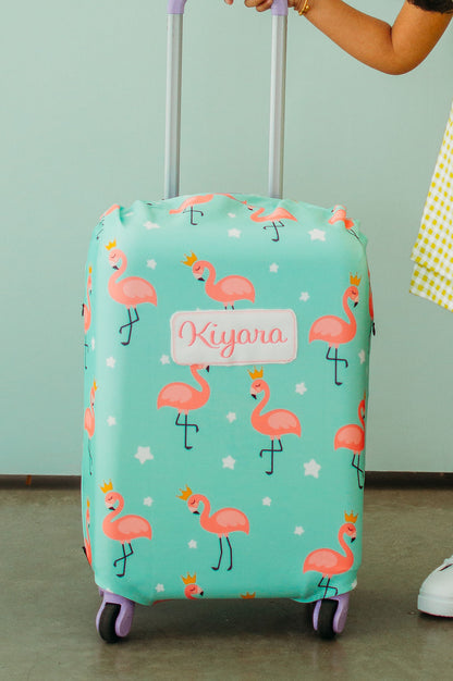 Luggage Cover - Royal Flamingos