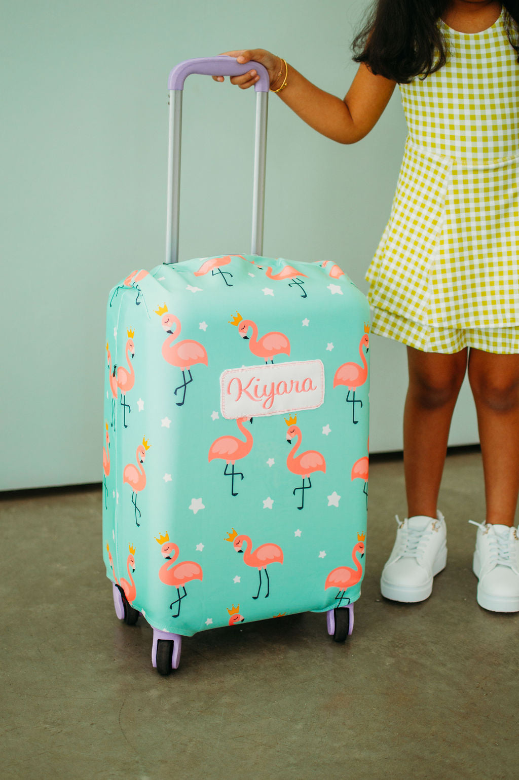 Luggage Cover - Royal Flamingos