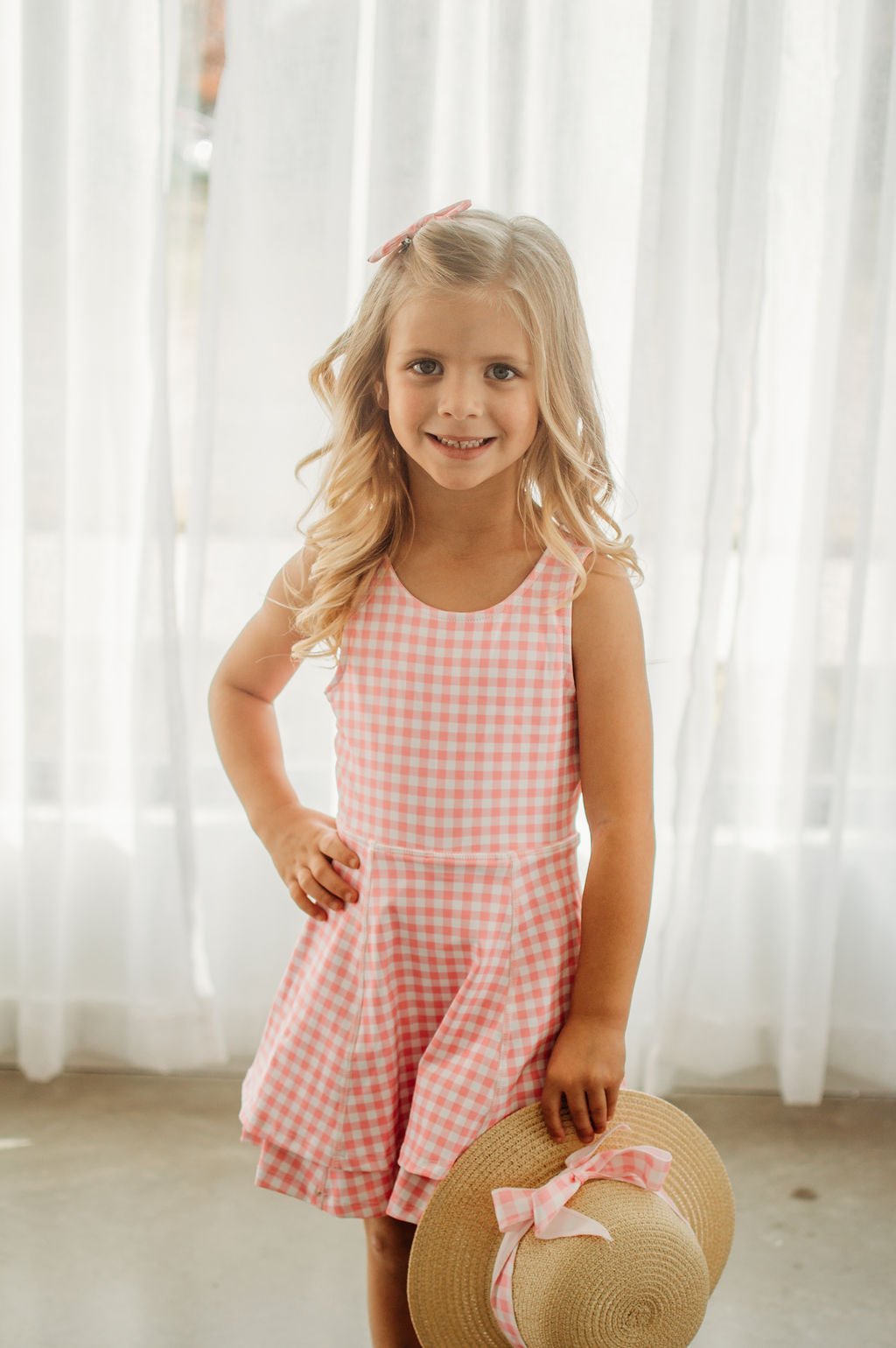 pink gingham tennis dress Pink Gingham Tennis Dress (Shorts Included) Size 3T