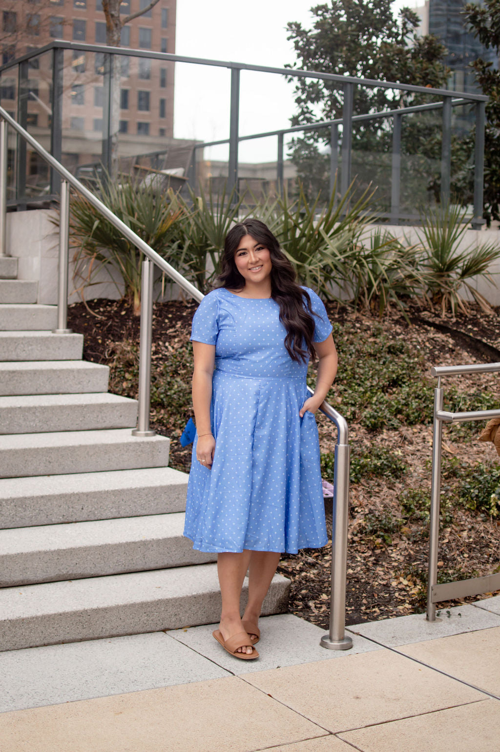 June Dress - French Blue