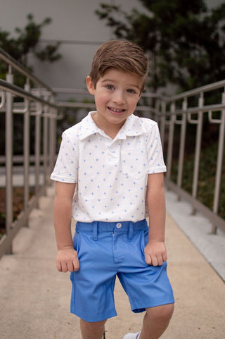 Men's Pocket Polo - French Blue - Sugar Bee Clothing