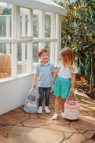 Easter Basket - Blue Carrots - Sugar Bee Clothing