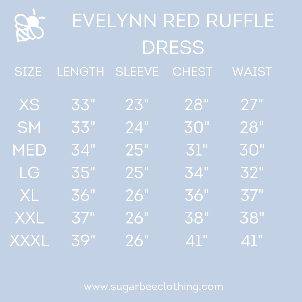 Evelyn - Holiday Red Long Sleeve Ruffle Dress