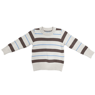 Mini Tucker Crew Sweater - Preppy Stripe - Sugar Bee Clothing