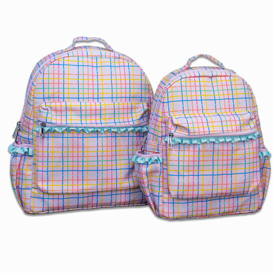 Backpack - Pink Plaid - Sugar Bee Clothing