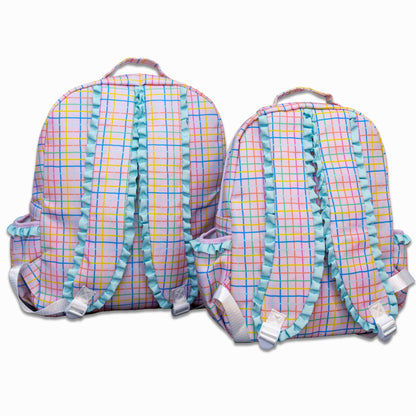 Backpack - Pink Plaid - Sugar Bee Clothing