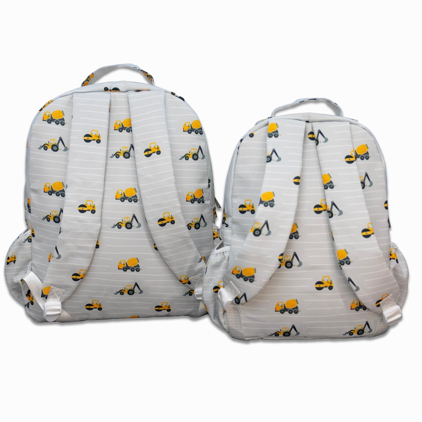 Backpack - Construction on Grey - Sugar Bee Clothing