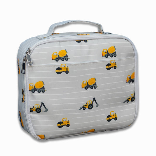 Lunch Bag - Construction on Grey - Sugar Bee Clothing