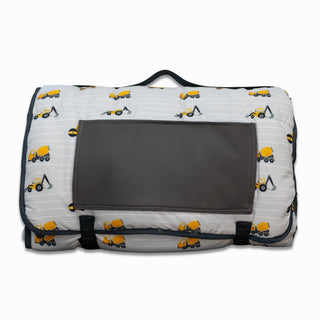 Nap Mat - Construction On Grey - Sugar Bee Clothing