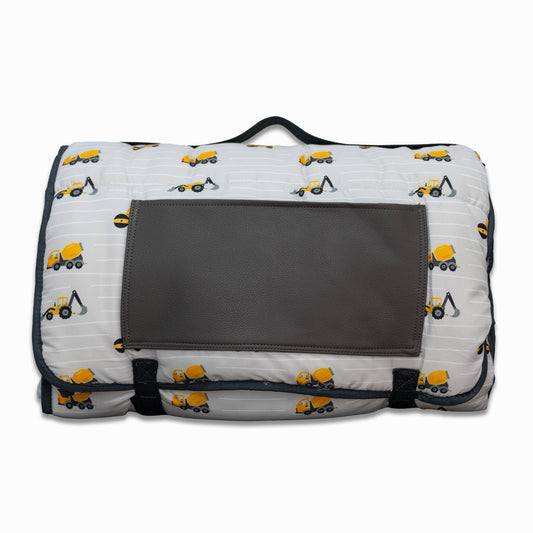 Nap Mat - Construction On Grey - Sugar Bee Clothing